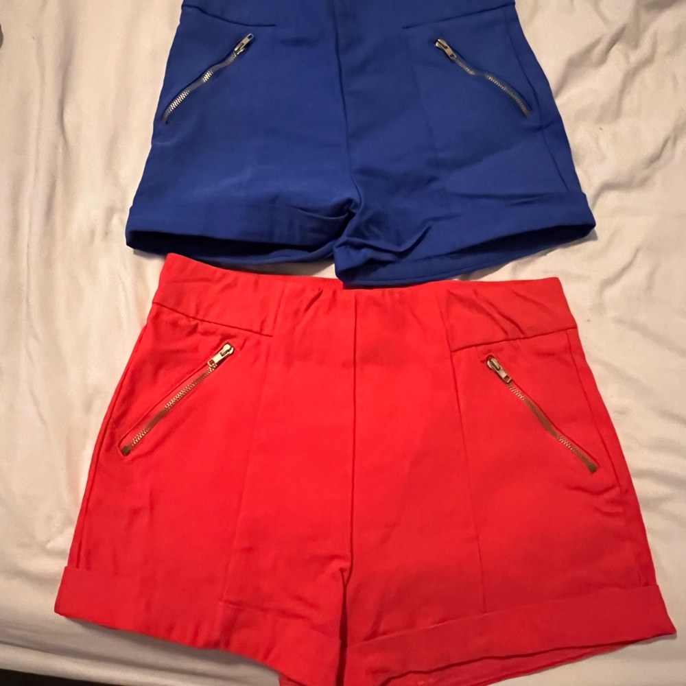 Blue and orange shorts size s.